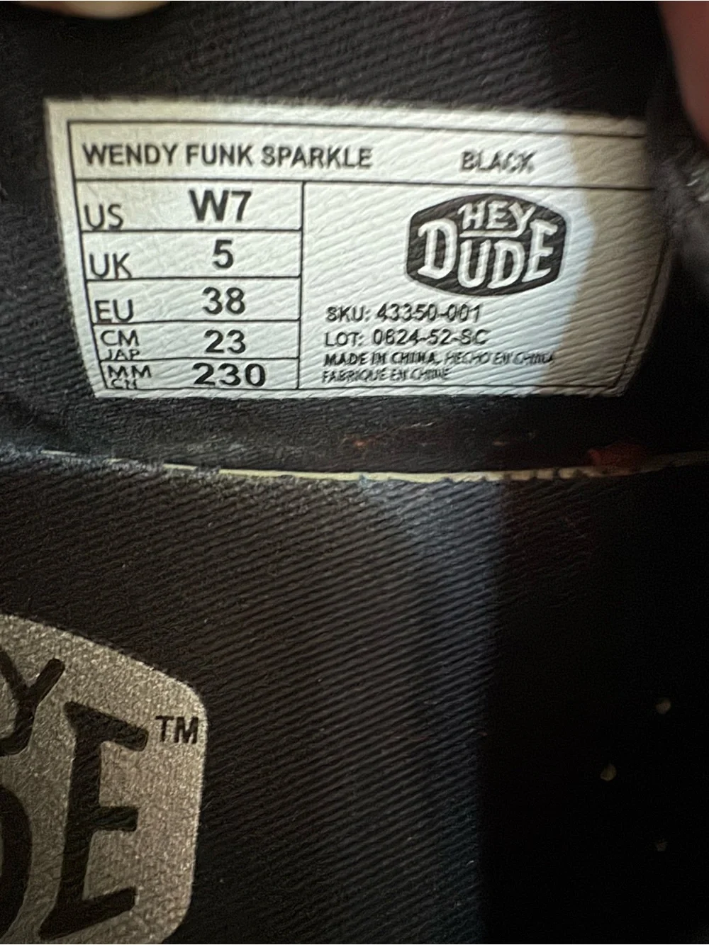 Hey Dude worn only